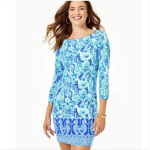 Lilly Pulitzer UPF 50+ Sophie Dress in Sea Glass Aqua NWT Size Large
